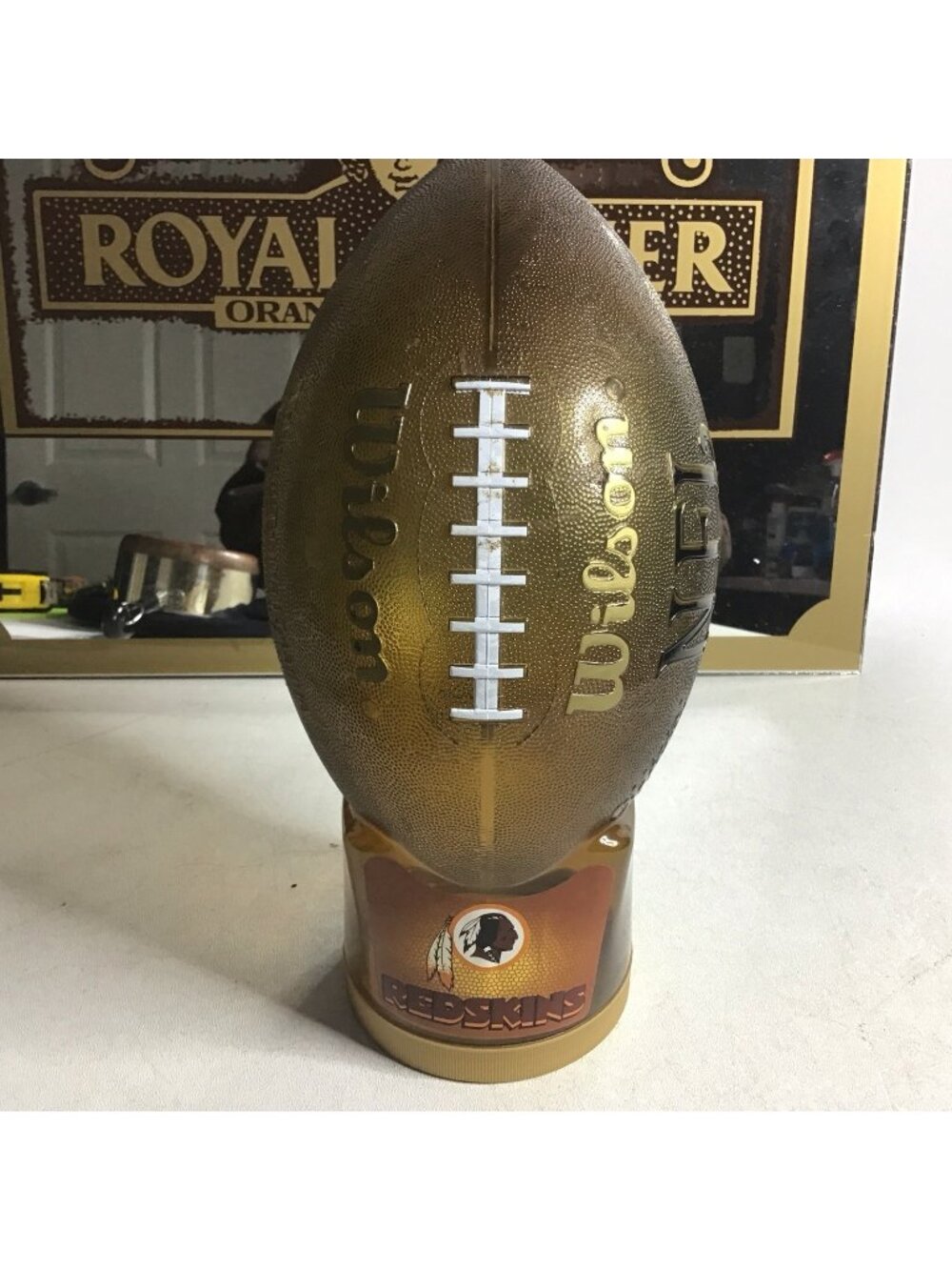 NFL Redskins Eagles Chiefs Plastic Football Shaped Bank Snack Factory 2000 USA